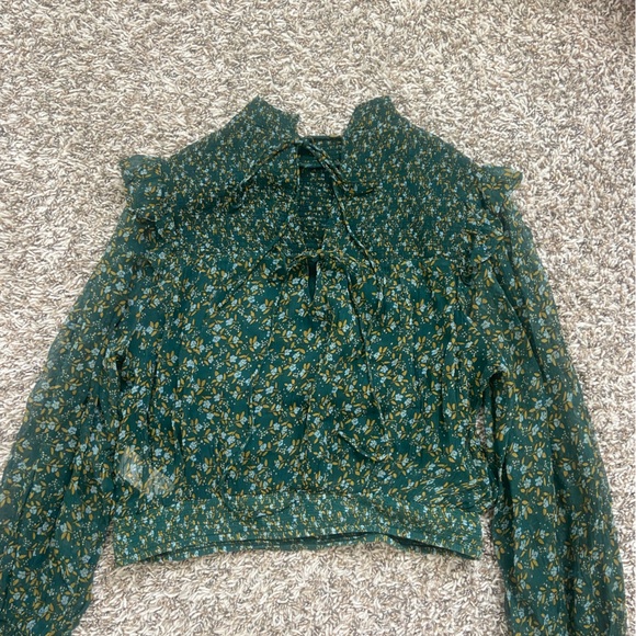 FREE PEOPLE FLORAL BLOUSE - Picture 3 of 4